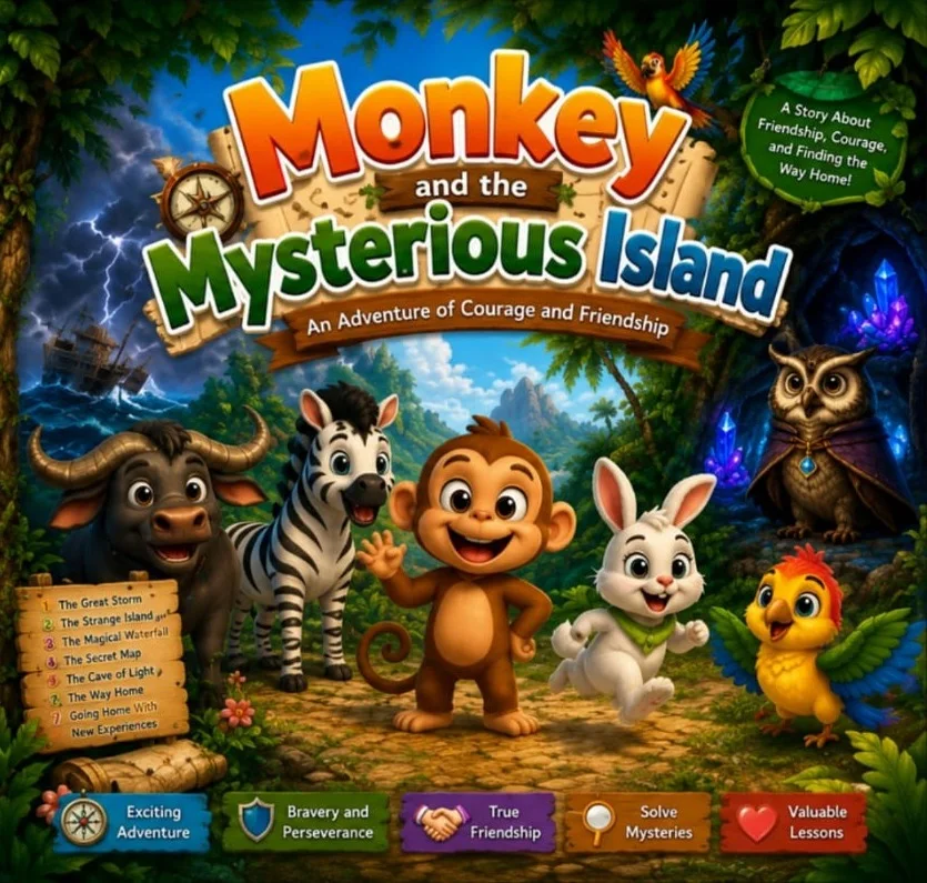 Sampul buku "Monkey and the mysterious island"