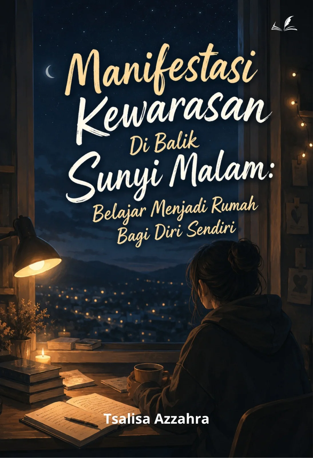 Sampul buku Manifestasi Kewarasan Di Balik Sunyi Malam: Belajar Menjadi Rumah Bagi Diri Sendiri
